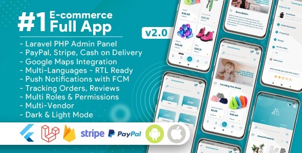 E-Commerce Mobile App with admin panel