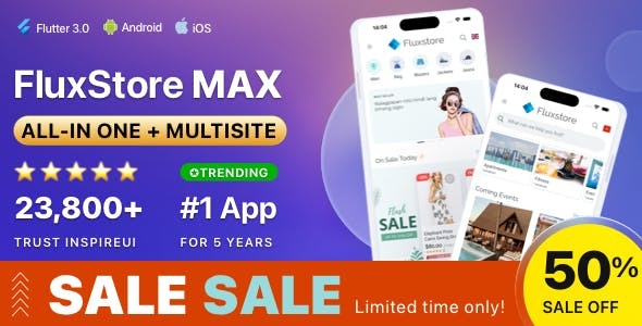 FluxStore MAX - The All-in-One and Multisite E-Commerce Flutter App for Businesses of All Sizes