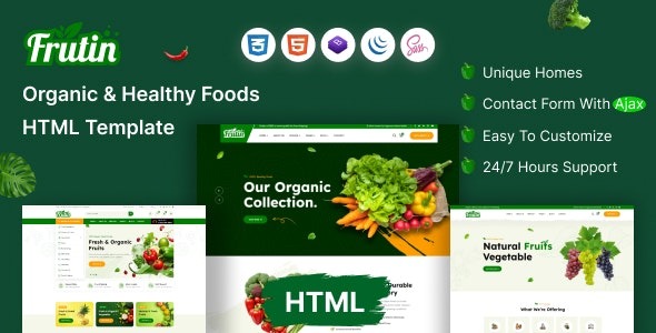 Frutin - Organic - Healthy Food HTML Template