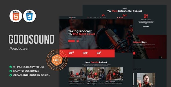Goodsound Podcaster HTML Template