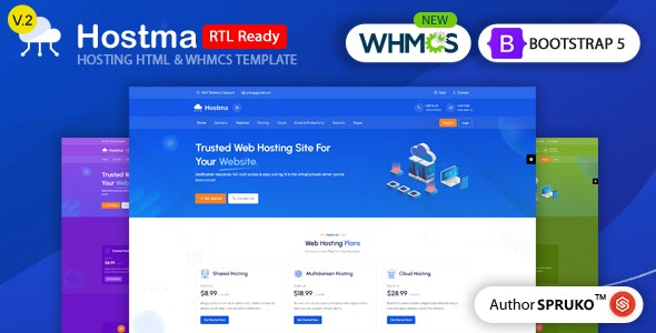 Hostma - Hosting HTML - WHMCS Template