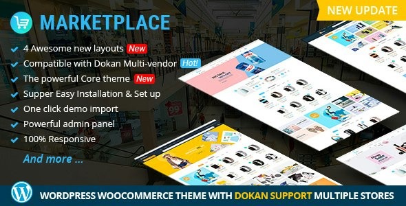 Marketplace - WordPress Theme support Dokan Multi Vendors