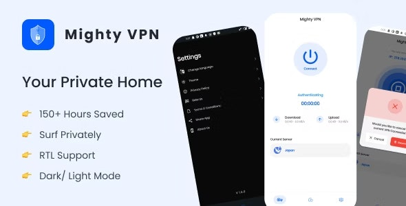 MightyVPN : Flutter app for Secure VPN and Fast Servers VPN