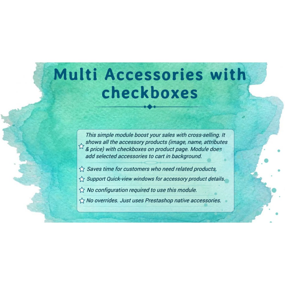 Multi Accessories with Checkboxes Prestashop