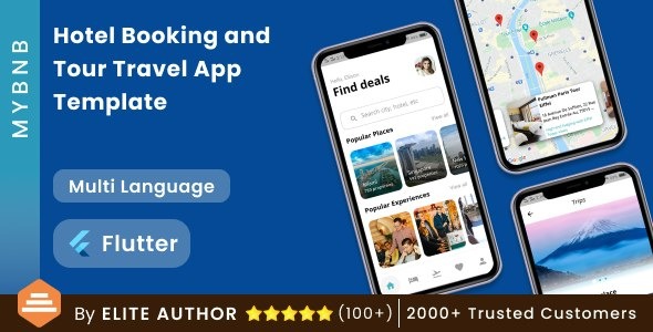 MyBnb Flutter Hotel Booking and Tour Travel App Template in Flutter | Multi Language