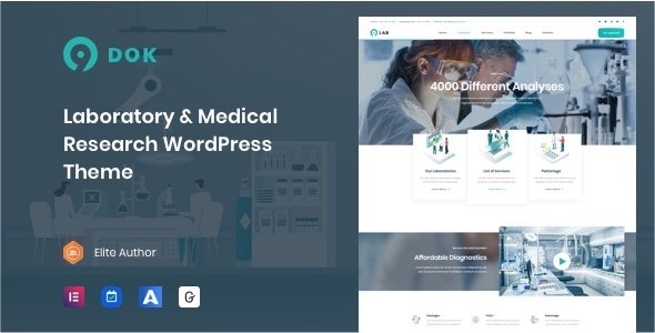 Ninedok - Laboratory - Research WordPress Theme