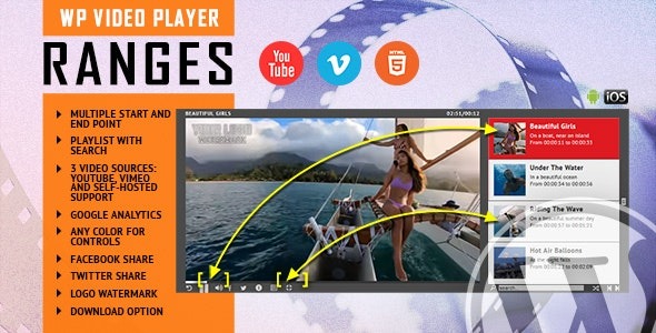 Ranges Video Player With Multiple Start and End Points - WordPress Plugin