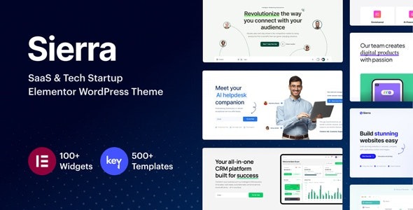 Sierra - SaaS - Tech Startup Elementor WordPress Theme