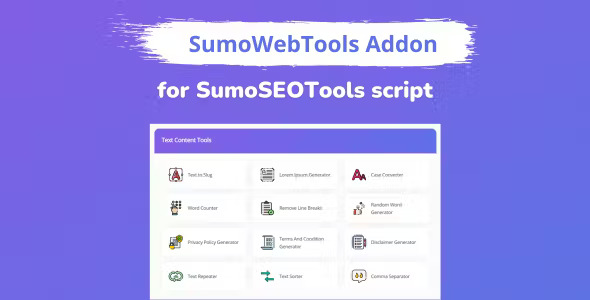 SumoWebTools Addon Package for SumoSEOTools