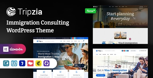 Tripzia - Immigration Consulting WordPress Theme + RTL