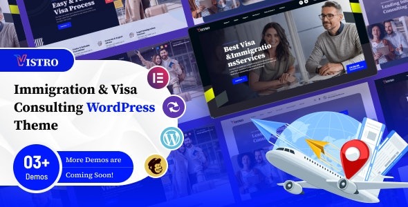 Vistro Immigration Visa Consulting WordPress Theme