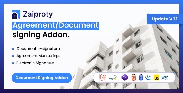 Zaiproty Agreement/Document signing Addon
