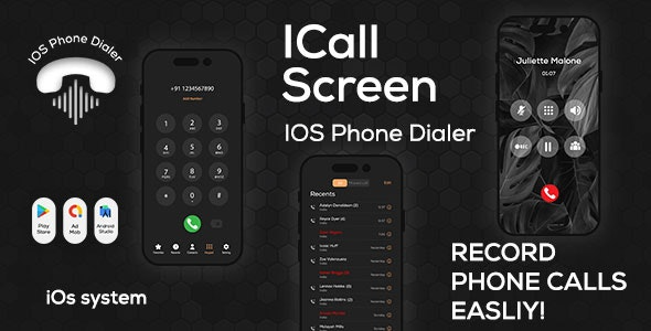 iCall OS - Color Phone Flash - iPhone Style Call - iCallScreen Dialer - iCall Dialer Screen