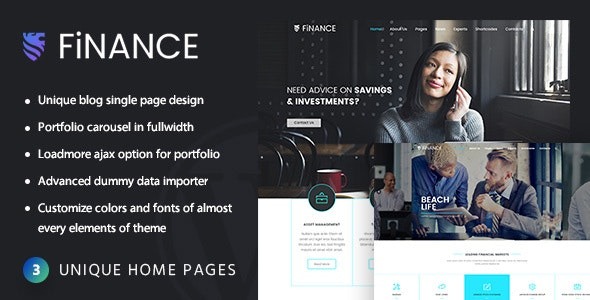 Finance Consultant Consulting WordPress Theme