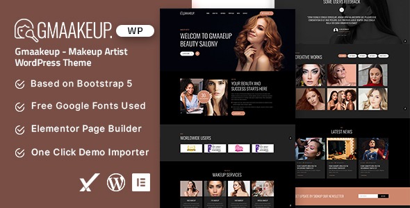 Gmaakeup Makeup Artist WordPress Theme