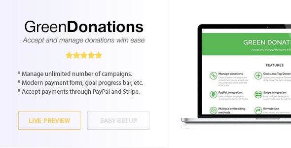 Green Donations - Standalone Script - Accept and Manage Donations
