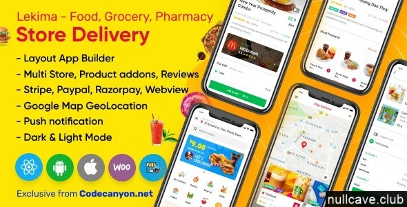 Lekima - Store Delivery Full React Native Application for WP Woo