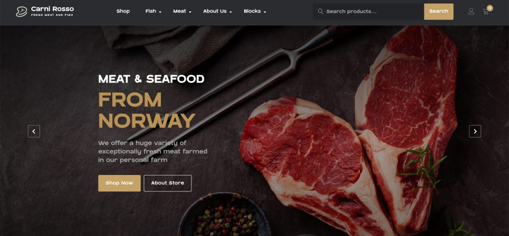 MotoPress Carni Rosso - Meat Shop WordPress Theme for Online Business