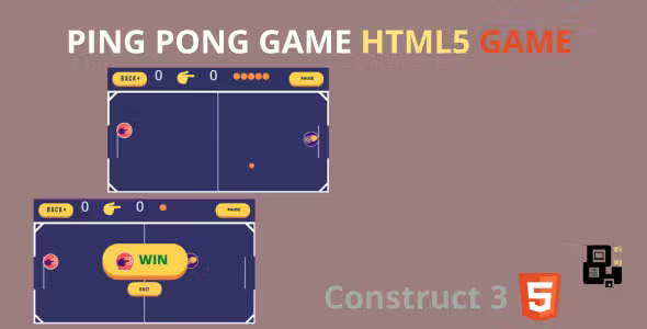 PING PONG HTML 5 GAME