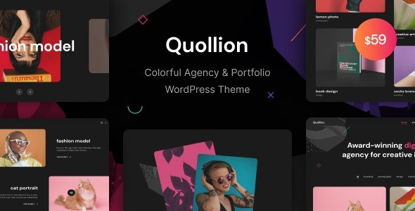 Quollion Colorful Agency - Portfolio WordPress Theme