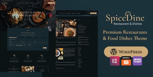 SpiceDine WordPress Theme For Hotels - Restaurants