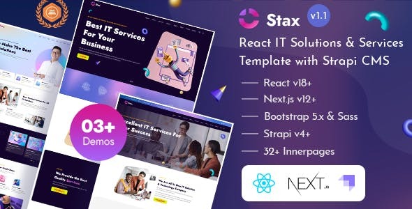 Stax - React Nextjs IT Services - Startup Template