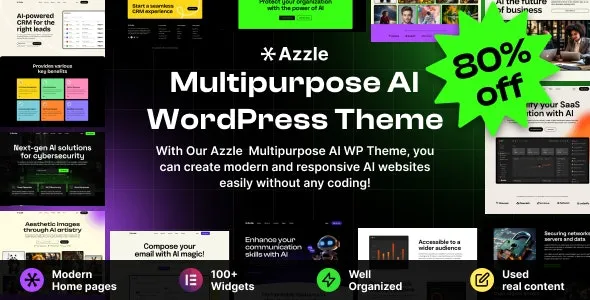 Azzle - AI Technology - Startup WordPress Theme