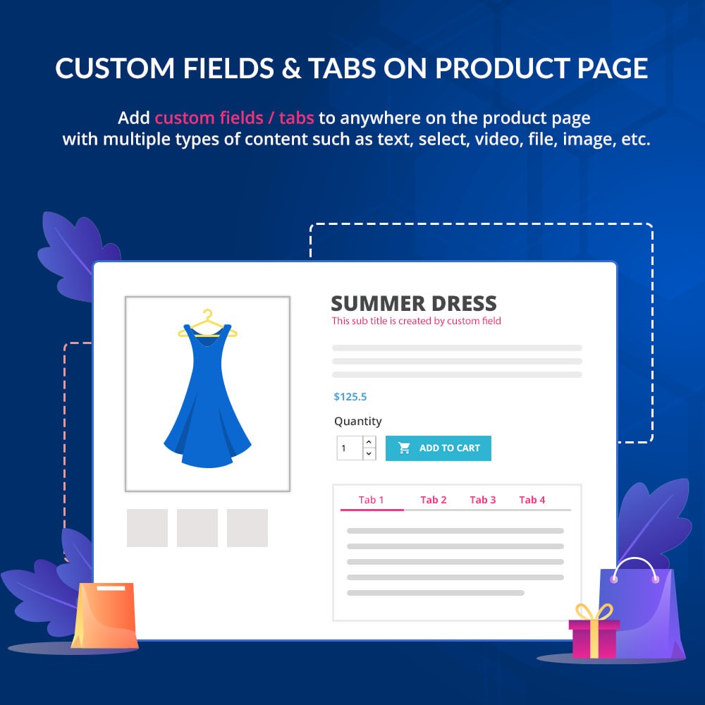 Custom fields - tabs on product page (PrestaShop)