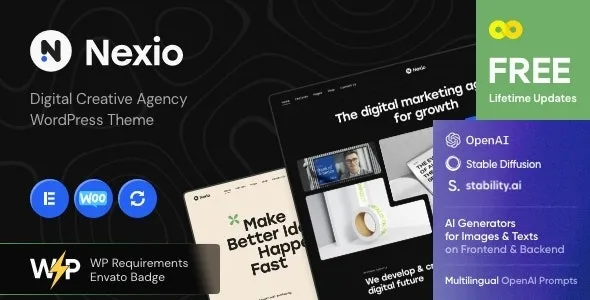 Nexio Digital Creative Agency WordPress Theme + AI
