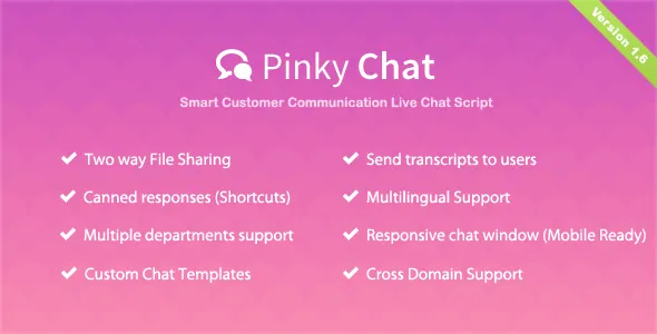 Pinky Chat - Live Chat Support Script