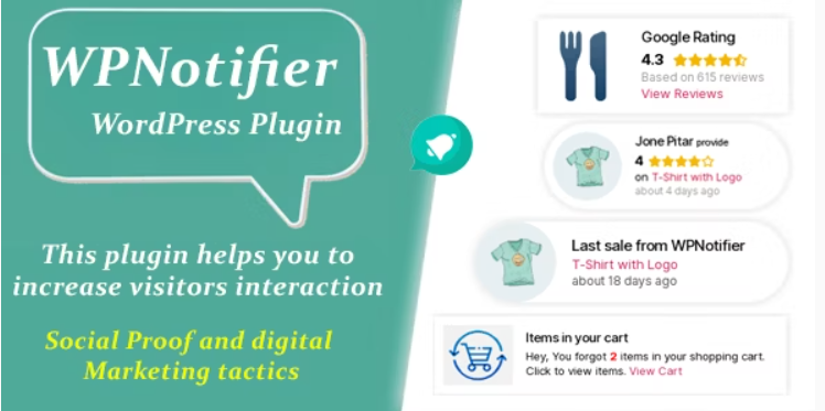 WPNotifier - Notification WordPress Marketing Plugin For Visitors Attention and Social Proof