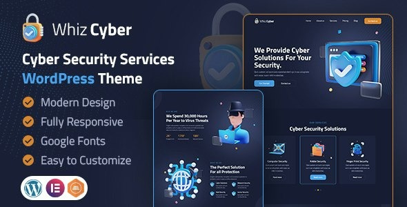 WhizCyber Cyber Security WordPress Theme
