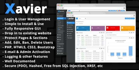 Xavier - PHP Login Script - User Management Admin Panel