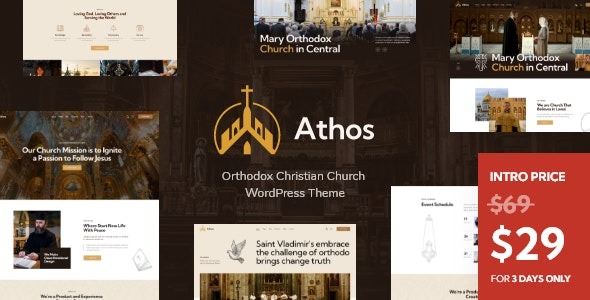 AthosOrthodox Christian Church WordPress Theme