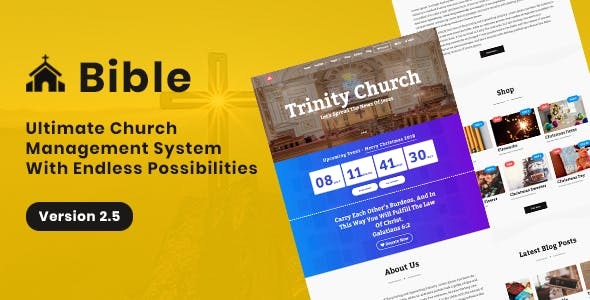Bible - church management system with a store
