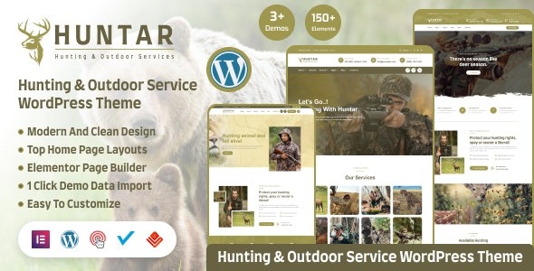 Huntar Hunting - Outdoor WordPress Theme