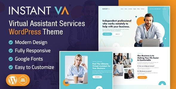 Instant VA Virtual Assistant WordPress Theme