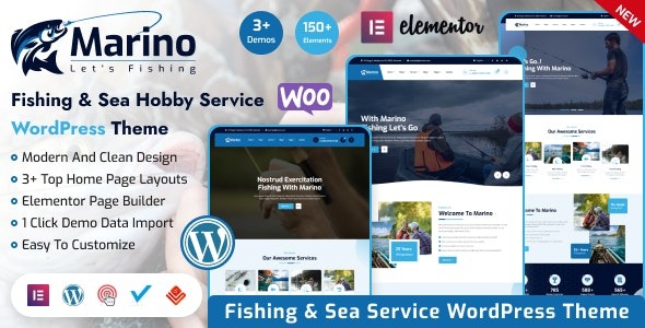 Marino Fishing - Sea Hobby WordPress Theme