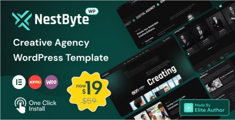 Nestbyte Creative Agency and Startup WordPress Theme