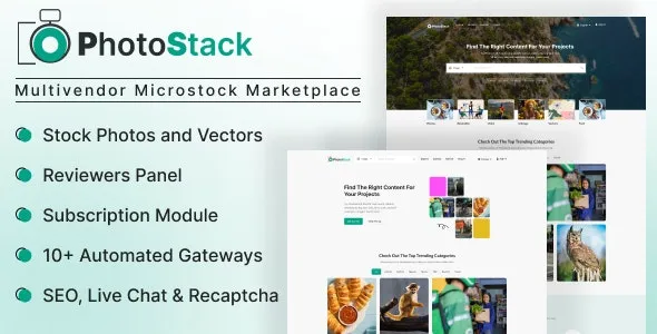 PhotoStack Multivendor Microstock Marketplace