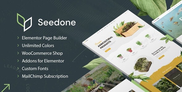 SeedOne Agriculture WordPress theme
