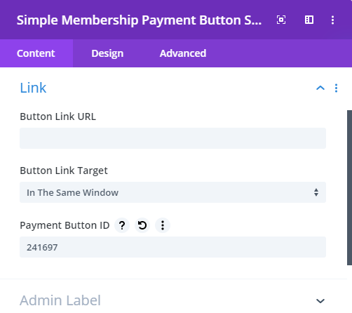 Simple Membership Payment Button Module