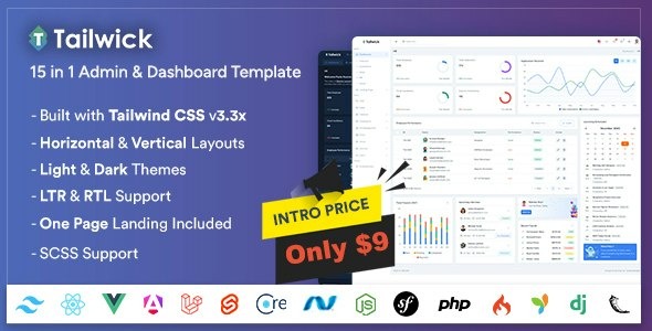 Tailwick - Tailwind CSS Admin - Dashboard Template