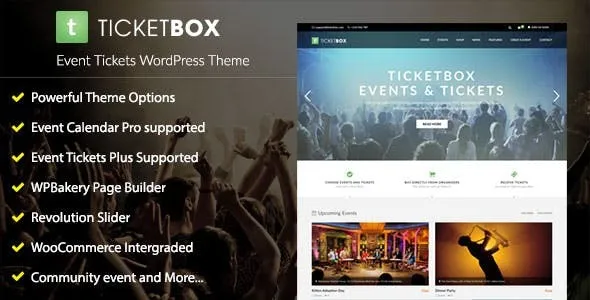 TicketBox - Event Tickets WordPress Theme