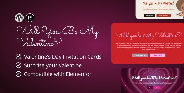 Valentine's Day Invitations for Elementor