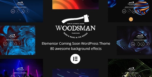 Woodsman Elementor Coming Soon WordPress Theme