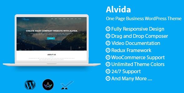 Alvida One Page Business WordPress Theme