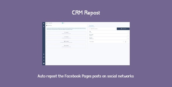 CRM Repost Share Automatically Your Facebook Pages posts to Multiple Social Networks