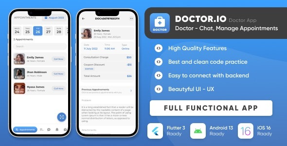 Doctor.io - Doctor App for Doctors Appointments Managements
