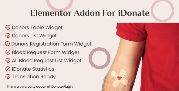 Elementor Addon for IDonatePro Blood Donation